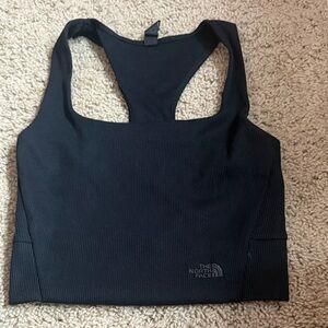 The North Face Black Ribbed Sports Top